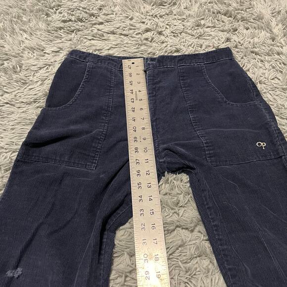 Vintage 1980s OP Ocean Pacific Wide Leg Corduroy Blue Pants Unisex Surfer - Picture 9 of 13